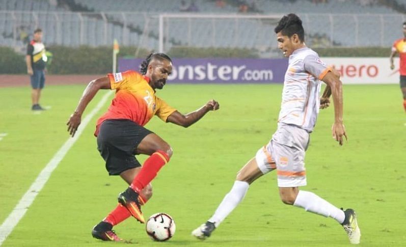 Gaurav Bora (right) became the first Assamese player to win the I-League