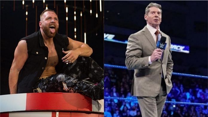 Jon Moxley (left) and Vince McMahon (right)