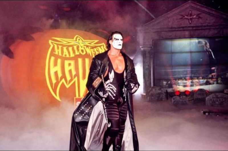 The Icon Sting stalks to the ring at WCW Halloween Havoc 1999.