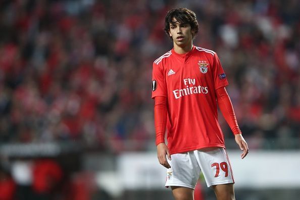 Joao Felix in action for Benfica v Eintracht Frankfurt - UEFA Europa League Quarter Final: First Leg