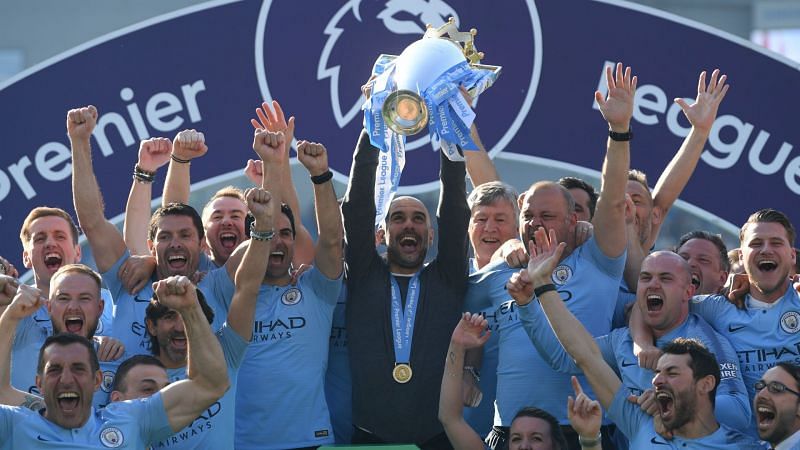 Guardiola celebrates toughest title after City see off Liverpool