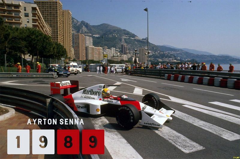 Senna won from pole for the first time in Monaco in 1989