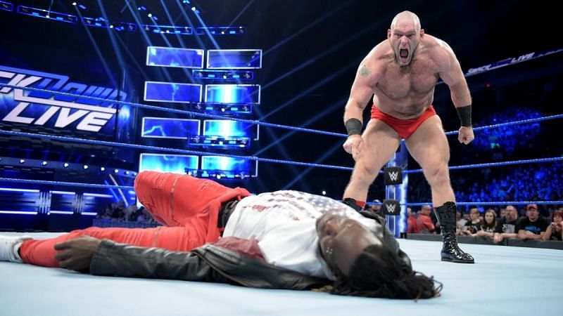 Lars Sullivan demolished R-Truth and Matt Hardy in relentless fashion