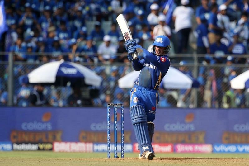 Quinton de Kock, leading run scorer for Mumbai Indians in IPL 2019. (Image courtesy: BCCI/iplt20.com)