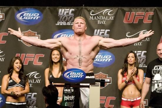 Brock Lesnar was a major star in the UFC, including holding their Heavyweight championship belt.