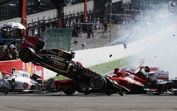 The 2012 Belgian GP saw a violent pile-up, but does it make our list?