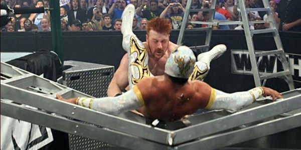 The carnage got pretty bad when Sheamus, Sin Cara, and a ladder collided.