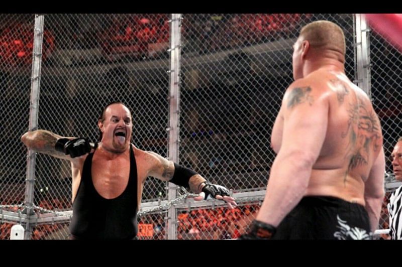 Brock Lesnar has two wins in the Hell in a Cell match. One victory was over the Undertaker.