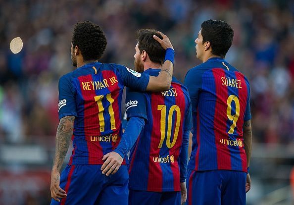 Neymar formed an excellent partnership with Messi and Suarez