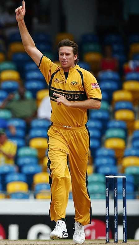 Glenn McGrath after taking 7/15 against Namibia in a World Cup match.