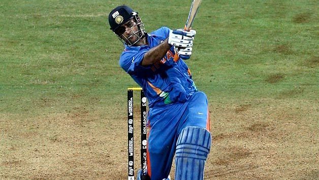 Mahendra Singh Dhoni in action.