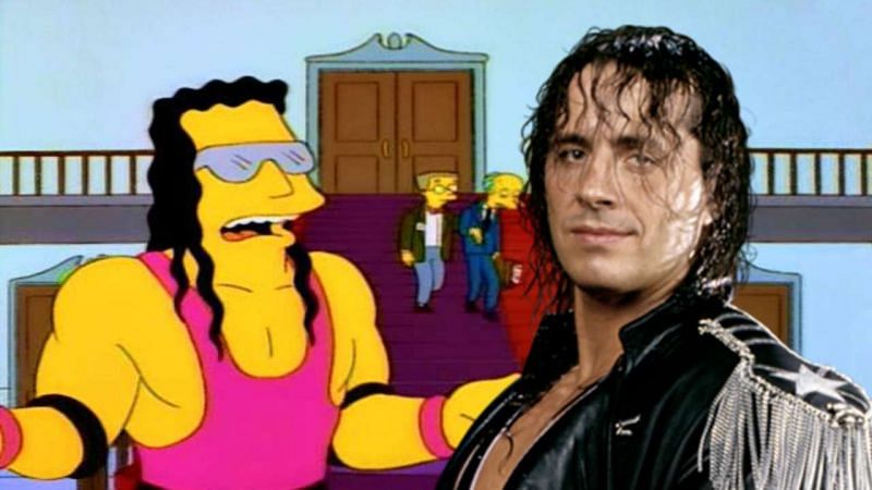 Bret Hart and his animated counterpart.