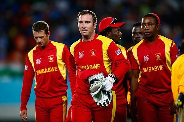Zimbabwe team during the 2015 ICC Cricket World Cup