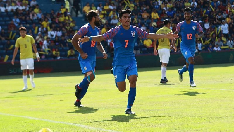 Thapa&#039;s winner against Thailand helped India secure the third position (Image Courtesy: ISL)