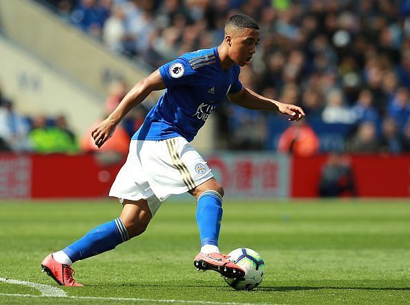 Youri Tielemans in action for Leicester City