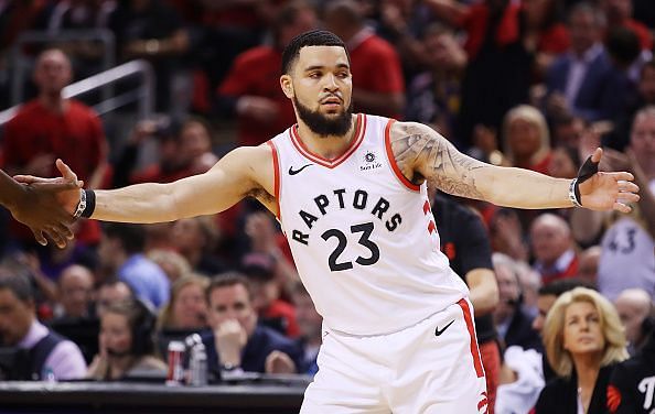 Fred VanVleet exited Game 4 after being hit with an elbow to the face