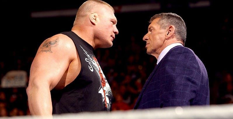 Brock Lesnar with Vince McMahon