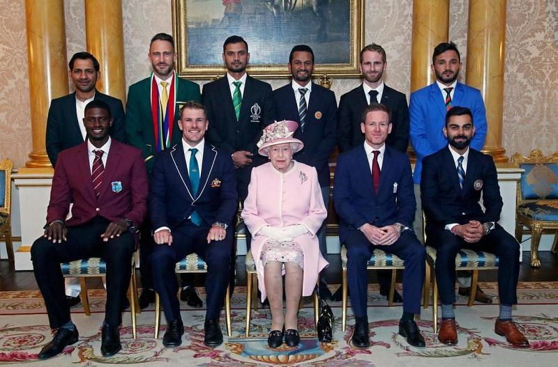Cricket World Cup 2019 captains pose with Queen Elizabeth