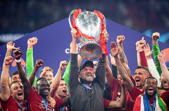 Liverpool lifted the UEFA Champions League trophy.