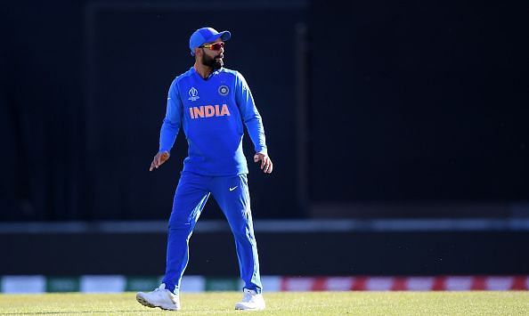 Virat Kohli in action against Afghanistan on Saturday.