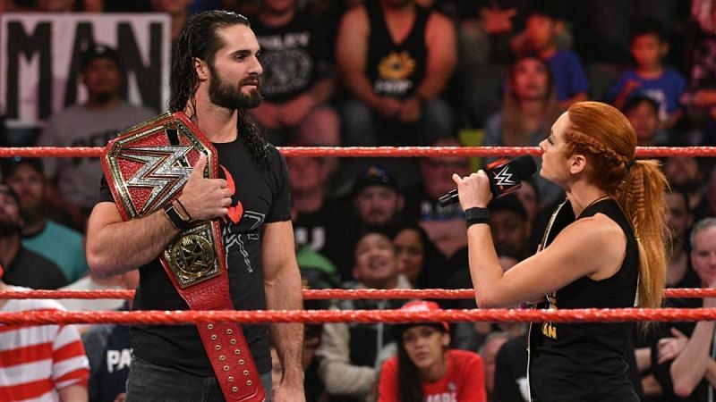 WrestlingWorldCC on X: Seth Rollins and Becky Lynch at Wrestlemania, 2019   / X