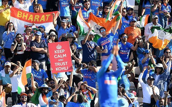 Fans during the India Afghanistan match