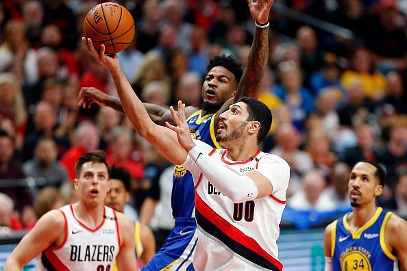 Enes Kanter spent the final months of the season with the Portland Trail Blazers