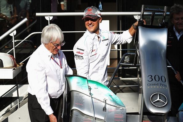 One of motorsport&#039;s greatest drivers of all time with Bernie Ecclestone