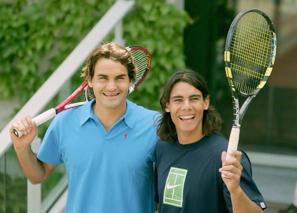 Federer and Nadal, the two men with the most Grand Slam titles in singles tennis first played each other in an ATP event over 15 years ago, at the 2004 NASDAQ-100 Open