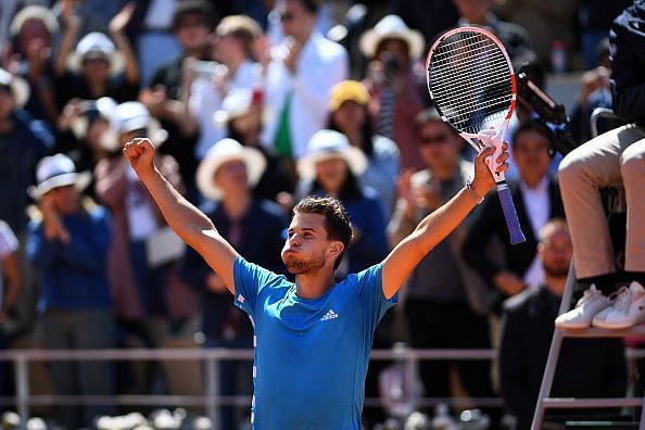 2019 French Open - Thiem is ecstatic after his win over Novak Djokovic
