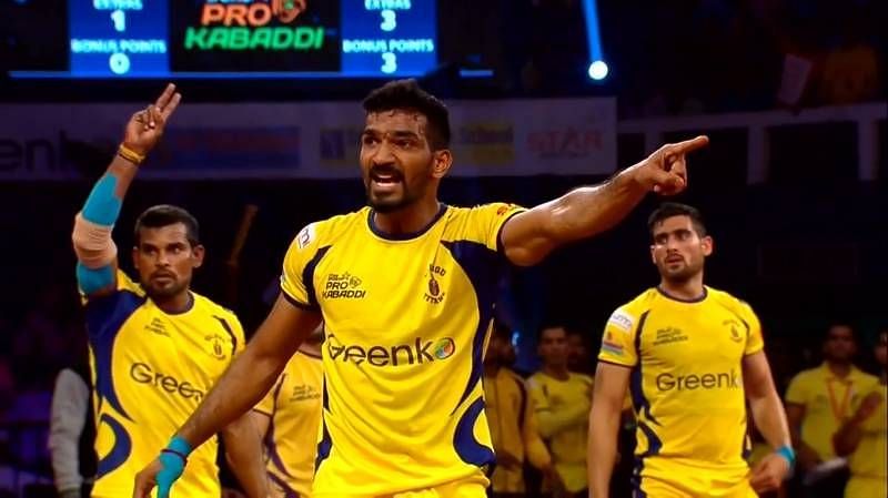 Cheralathan (L) played one season with the Telugu Titans