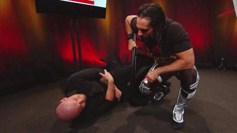 Seth Rollins is attacking wrestlers from behind