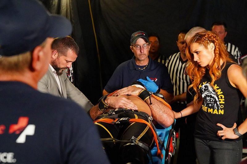 Becky Lynch headed to the hospital with Seth Rollins