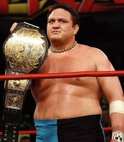 Samoa Joe as TNA champion.