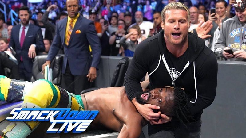 Dolph attacking Kofi