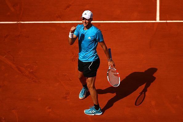 Dominic Thiem beat Karen Khachanov in the quarter-final at this year&#039;s French Open