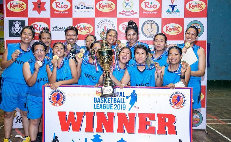 Nepal Police Club won the women&#039;s title of Nepal Basketball League 2019