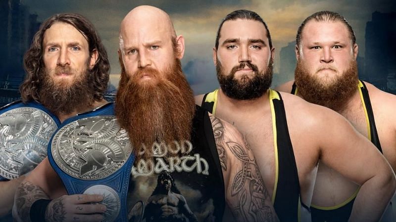 WWE SmackDown Tag Team Championship Match: Erick Rowan and Daniel Bryan (c) vs Heavy Machinery
