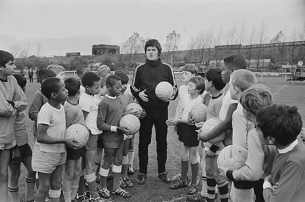 Knowles coaching local children after his departure from Wolves