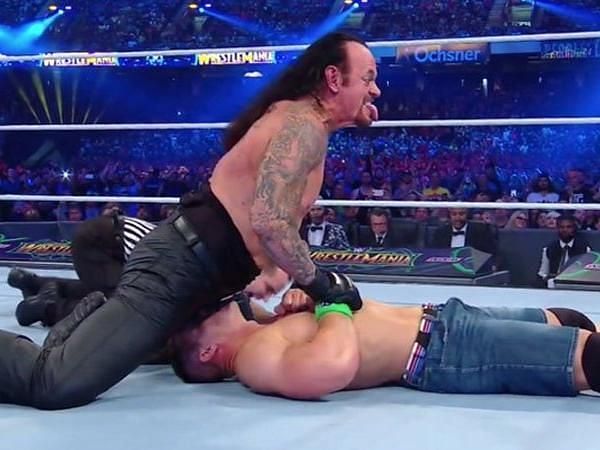 The Undertaker squashed Cena inside three minutes at WrestleMania 34