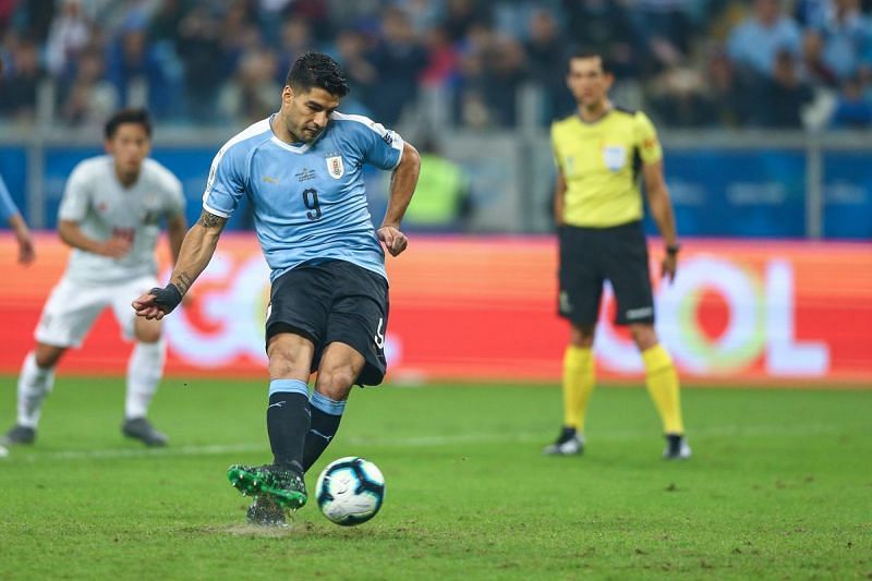 The Barcelona No.9 has been on target in both games for Uruguay
