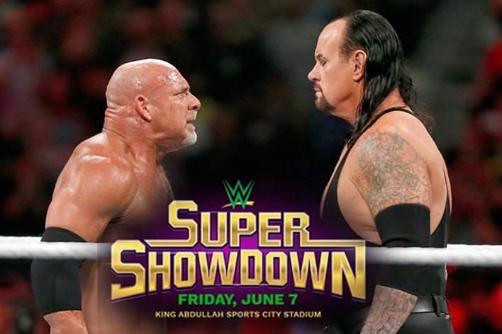 Goldberg and The Undertaker are both legends of WWE and will collide tonight in Jeddah.