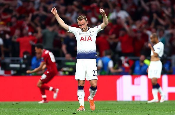 Eriksen was part of the Spurs side that lost to Liverpool in the UEFA Champions League final in Madrid