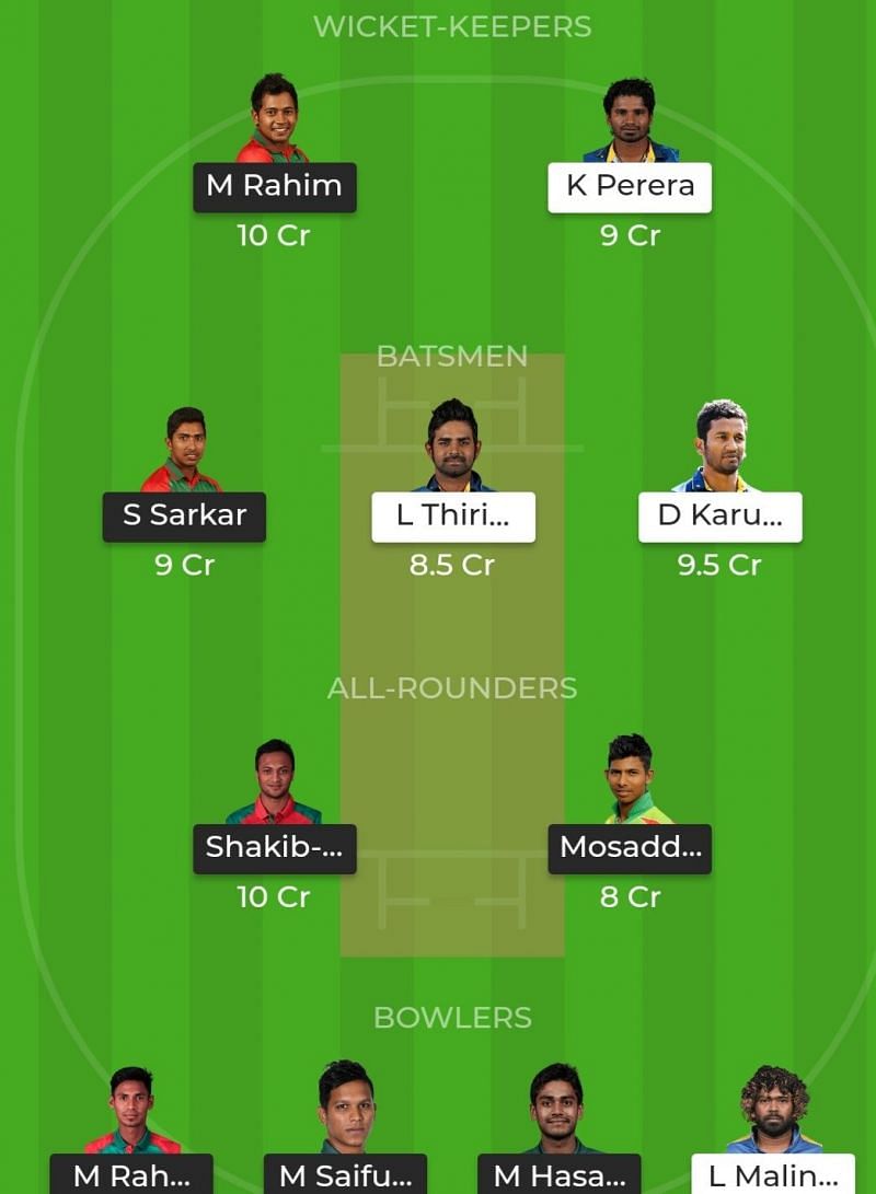 Ban Vs Sl Dream11 Team Prediction आज क म च क प ल इ ग इल वन फ ट स क र क ट ट प स World Cup 19