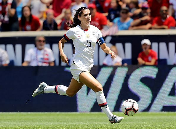 Alex Morgan would be hoping to inspire the USA to victory