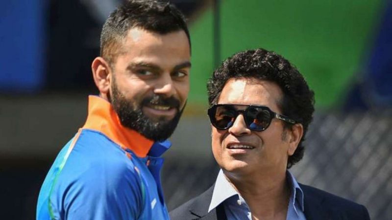 Virat Kohli and Sachin Tendulkar