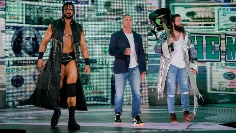 Shane Mcmahon with Drew Mcintyre and Elias