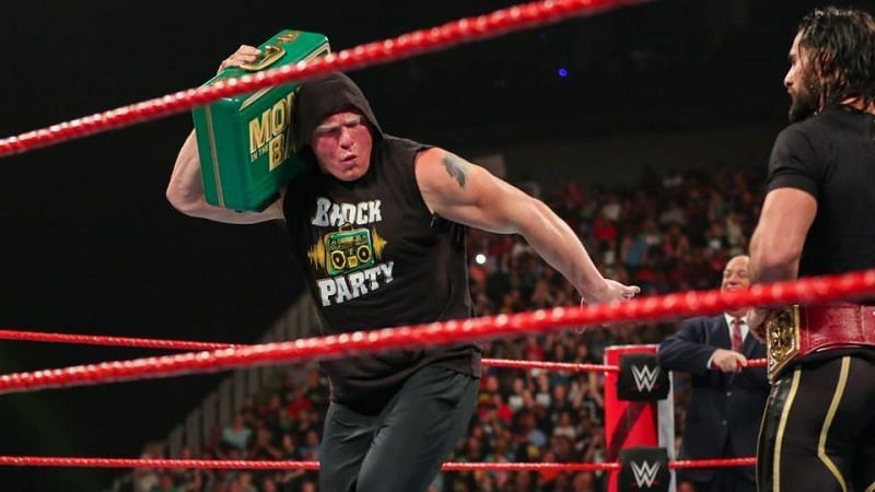 Brock Lesnar is cashing in the WWE Money in the Bank briefcase on WWE RAW