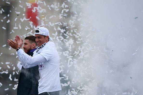 Real Madrid Celebrate After They Win Champions League Final