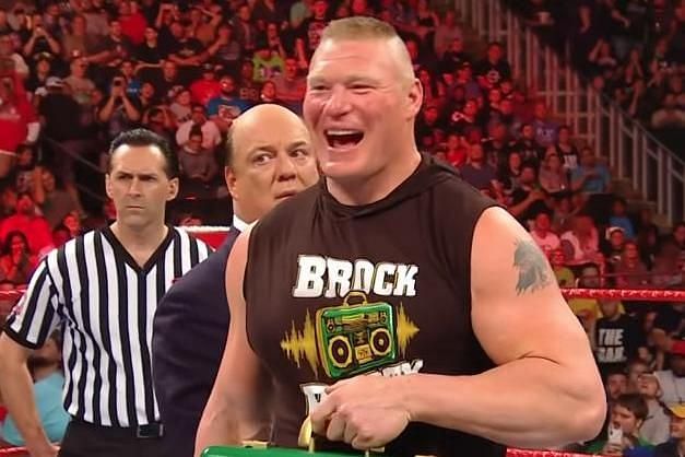 Brock Lesnar laughing all the way to the bank